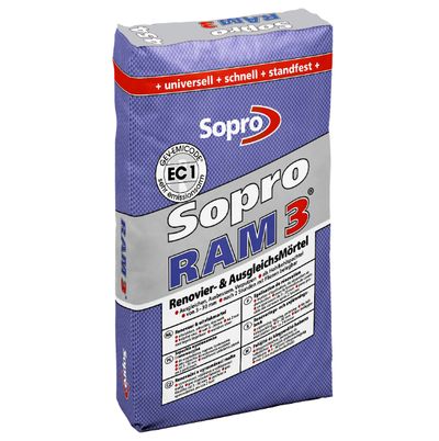 Універсальна самонівелююча шпаклівка для підлоги і стін Sopro RAM3 454/25 25кг
