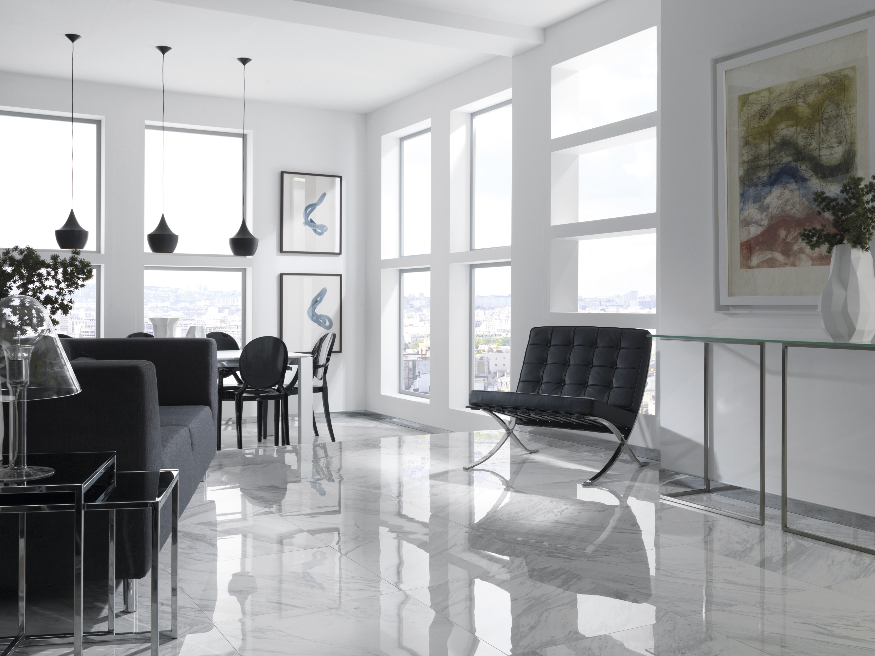 белая керамическая плитка