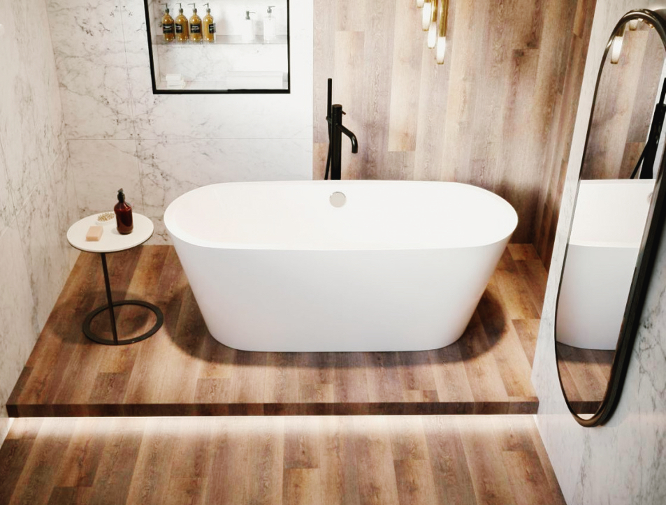 Как укладывать ПВХ плитку на стену