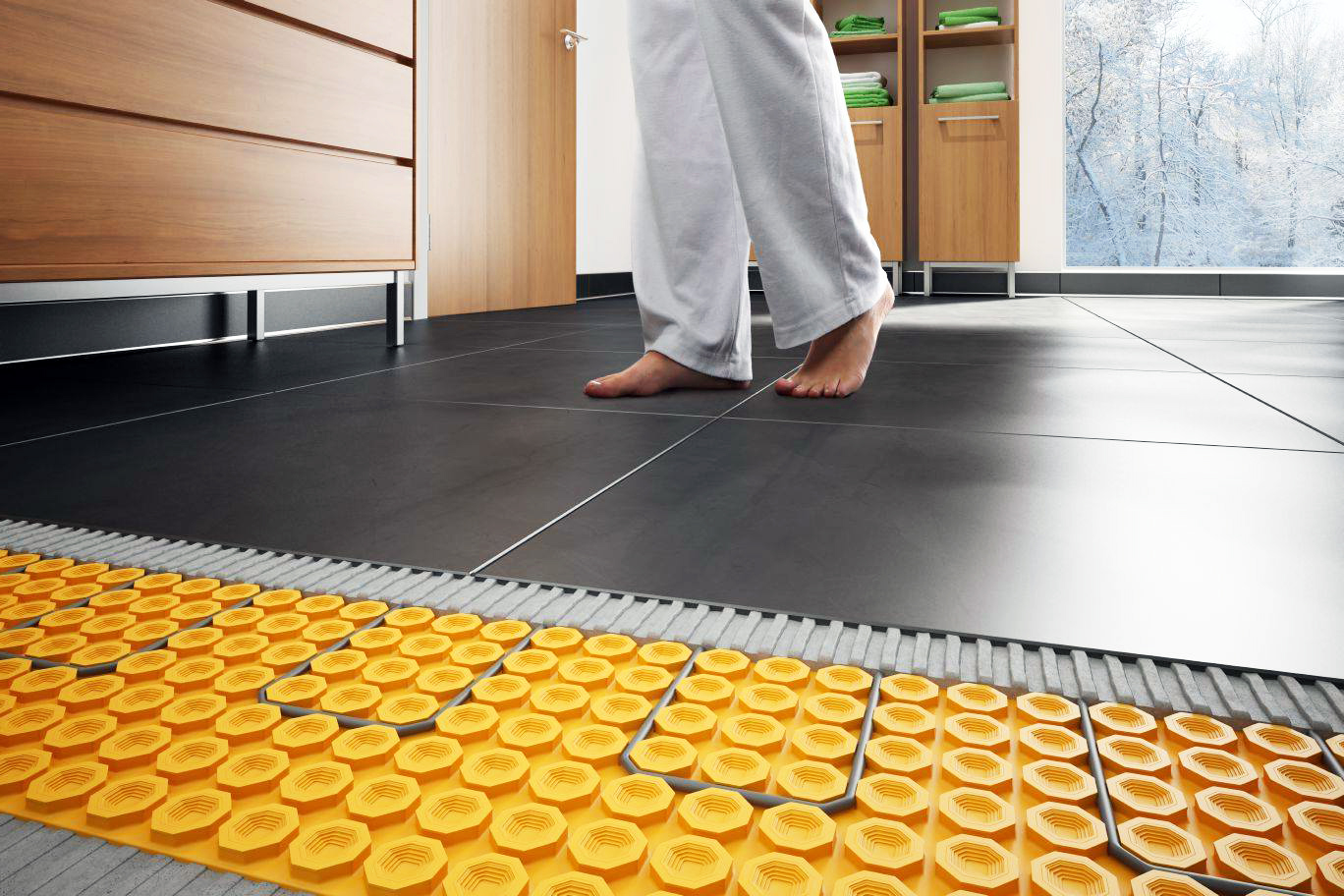 Когда можно включать электрический теплый пол после укладки плитки