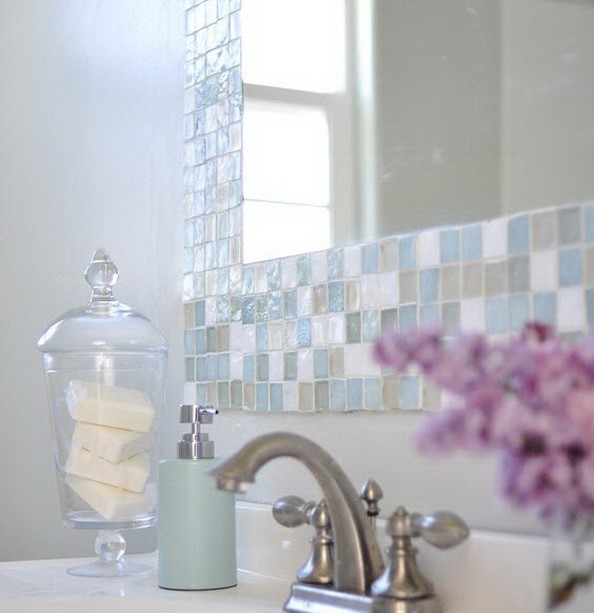 облицовка зеркала мозаикой