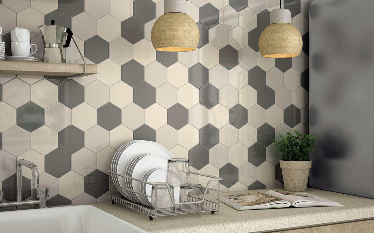 плитку с геометрическим рисунком