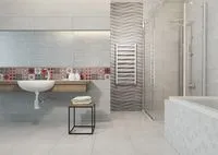 Плитка Ceramika Konskie Milano Soft grey wave 25x75 зображення 1