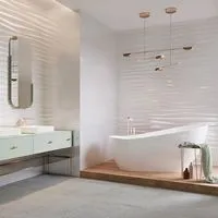 Плитка Opoczno Selina White Structure Shiny Micro 40х120 зображення 1