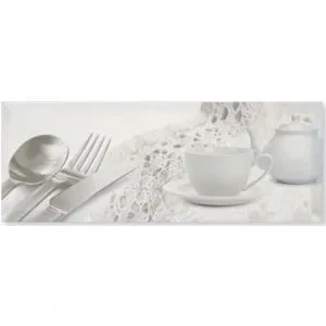 Декор Intercerama Bingo белый 1 (Д125061-1), Фото