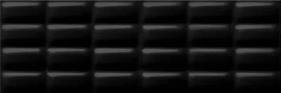 Плитка Opoczno Pret A Porter Black Glossy Pillow Structure 10024, Фото
