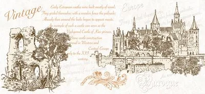 Декор Intercerama Continental бежевий (Д157021-1), Фото