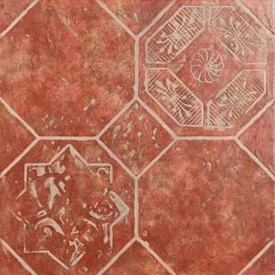 Плитка Zeus Ceramica Decorato Octagon Rosso 45*45 (zwxv82), Фото