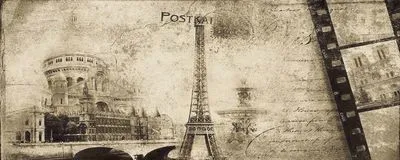 Декор Ceramika Konskie Treviso Cream Post card beige 3 inserto 20x50, Фото