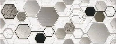 Декор Intercerama TECHNO декор сірий д 167 071, Фото