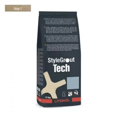 Фуга для швів Litokol Stylegrout Tech Sgtchbge20063 3 кг BEIGE 2 Бежевий, Фото