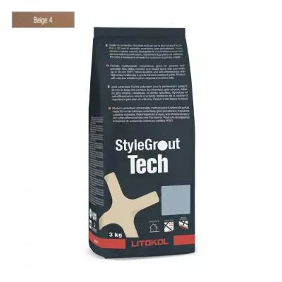 Фуга для швів Litokol Stylegrout Tech Sgtchbge40063 3 кг BEIGE 4 бежевий, Фото