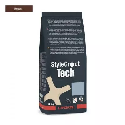 Фуга для швов Litokol Stylegrout Tech SGTCHBRW10063 3 кг BROWN 1 коричневый, Фото