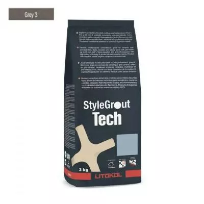 Фуга для швів Litokol Stylegrout Tech SGTCHGRY10063 3 кг GREY 1 Сірий, Фото