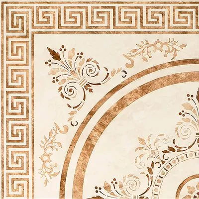 Плитка Click Ceramica BAHREIN ROSETON MARRON 45х45, Фото