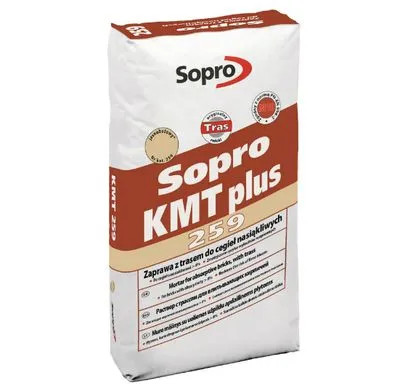 Кладочный раствор с трассом для клинкера Sopro КМТ plus259 светло-бежевый 259/25 25кг, Фото