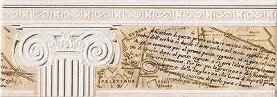 Плитка Intercerama Marmol бордюр коричневый широкий (БШ05031), Фото