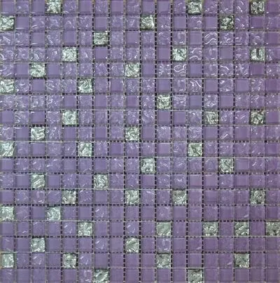 Мозаика Grand Kerama микс фиолетовый рельефный - рельефная платина 569, Фото