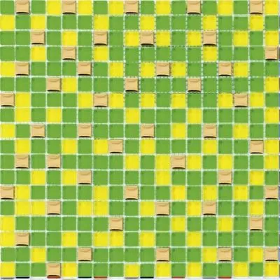 Мозаїка Grand Kerama мікс зелений-жовтий-золото 457, Фото