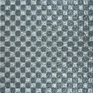 Мозаика Grand Kerama шахматка рельефная платина - рельефный серый 647, Фото
