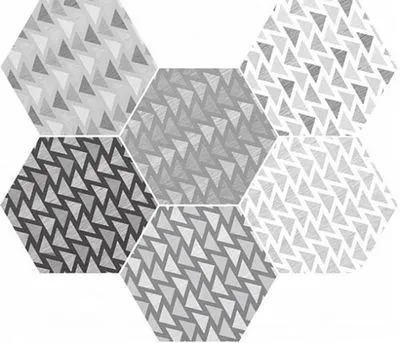 Плитка Equipe HEХATILE LOVELY B&W 21834, Фото