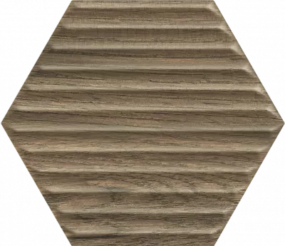 Плитка Paradyz SERENE BROWN HEKSAGON STRUKTURA SCIANA 20x17, Фото