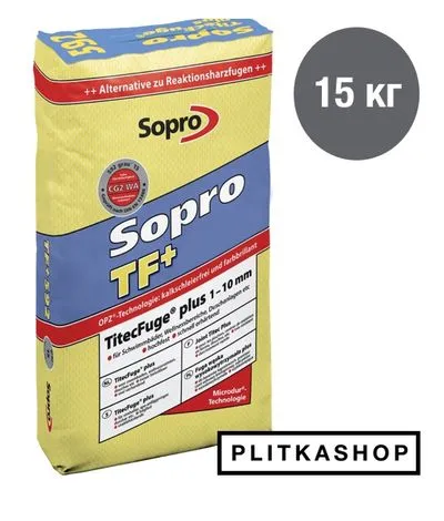 Узкая высокопрочная затирка 1-10 мм Sopro TF 593/15 15кг, Фото