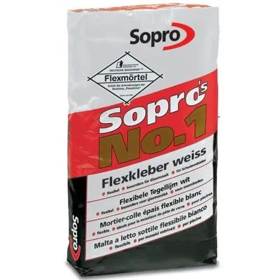 Високоеластичний білий клейовий розчин Sopro №1/996 25кг, Фото