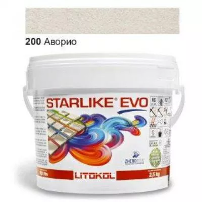 Затирка эпоксидная для швов Litokol STARLIKE EVO STEVOAVR02.5 2,5 кг 200 айвори, Фото