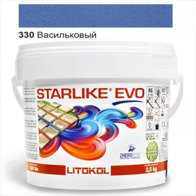 Затирка епоксидна для швів Litokol STARLIKE EVO STEVOBAV02. 5 2,5 кг 330 волошковий, Фото