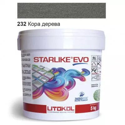 Затирка эпоксидная для швов Litokol STARLIKE EVO STEVOCUO0005 5 кг 232 кора дерева, Фото