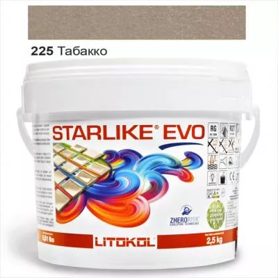 Затирка епоксидна для швів Litokol STARLIKE EVO STEVOTBC02. 5 2,5 кг 225 табакко, Фото