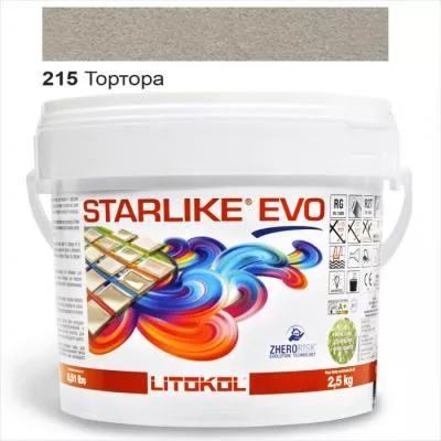 Затирка епоксидна для швів Litokol STARLIKE EVO STEVOTRT02. 5 2,5 кг 215 тортора, Фото